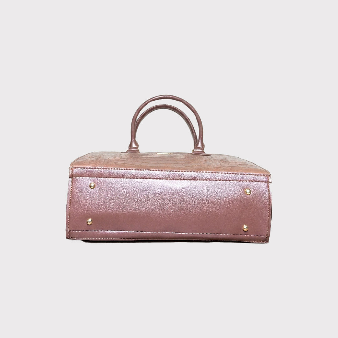 Crocodile Handbag - Dark Brown